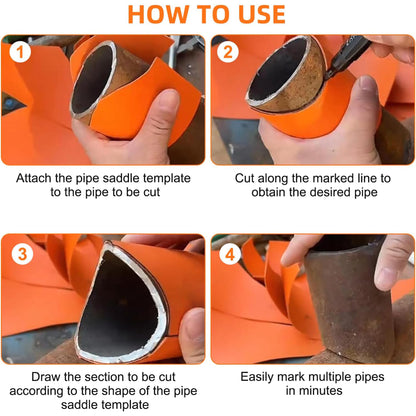 10 Pcs Pipe Saddle Template Cutting Guide Set