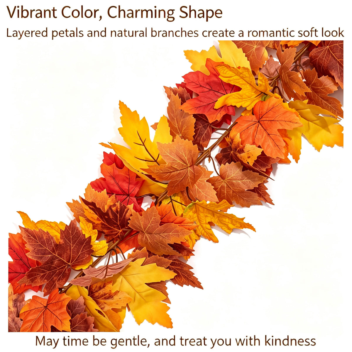 2 Pack Fall Garland Maple Leaf