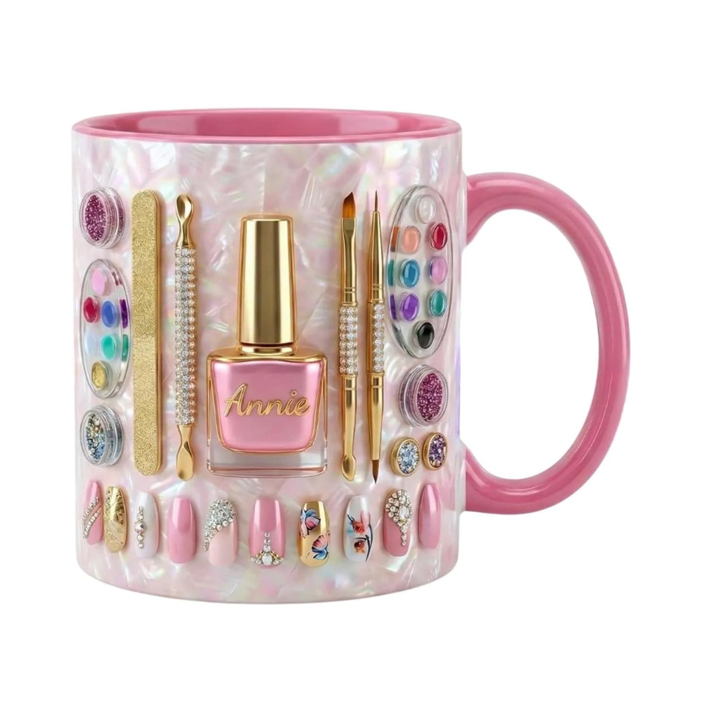Personalized Nail Tech Mug for Nail Artist, Nail Salon Owner