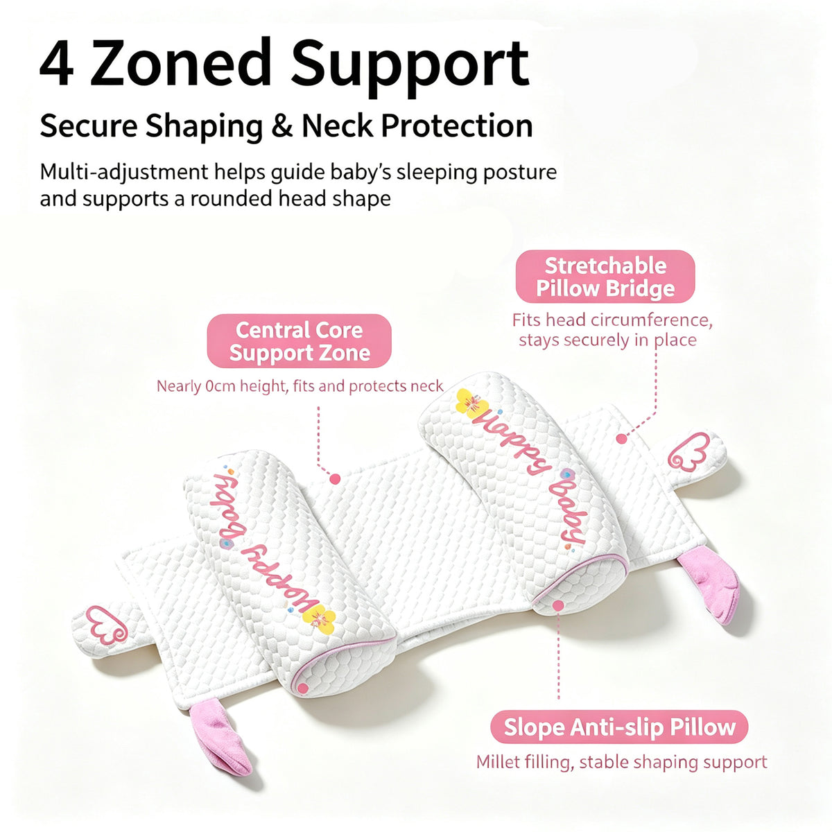 Adjustable Head Neck Support Pillows For Baby