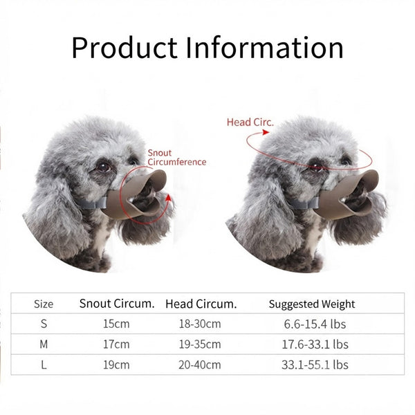 Anti Bite Duck Mouth Shape Dog Mouth Covers Silicone Material
