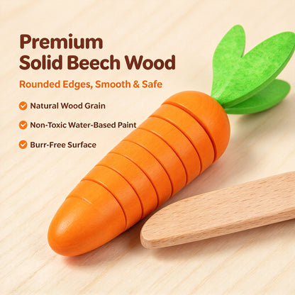 Wooden Carrot Cutting Toy