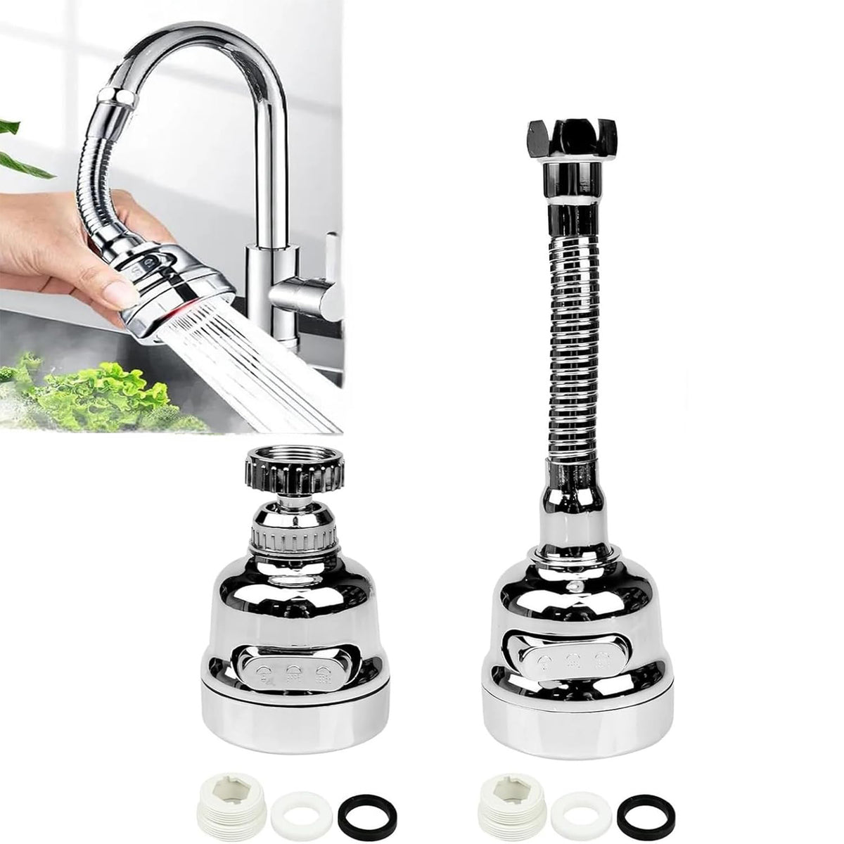 360 Degree Rotatable 3 Mode Adjustable Faucet