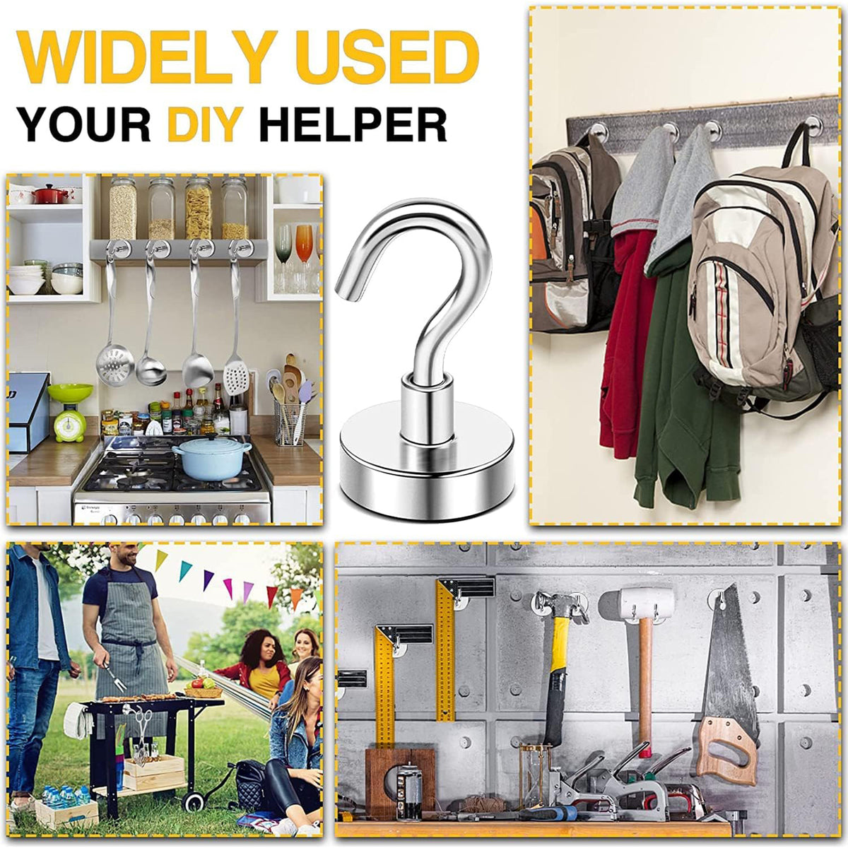10 Pcs Magnetic Hooks for Fridge Classroom