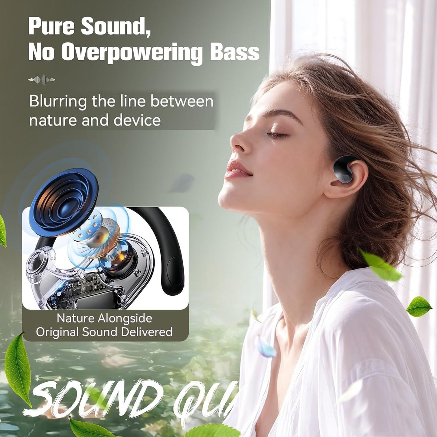 Wireless Ear-hook Bluetooth Headphones - Air Bone Conduction Sports Earbuds