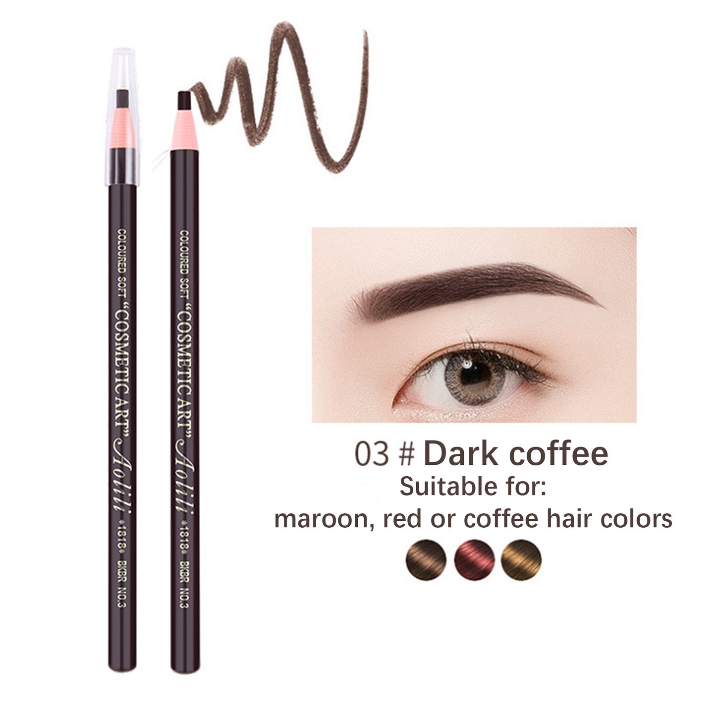 5Pcs Eyebrow Pencils for Women Peel-off Pencil Pull Cord Brow Lamination