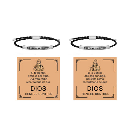 Dios Tiene El Control Bracelet for Women Men Christian Faith Bracelet