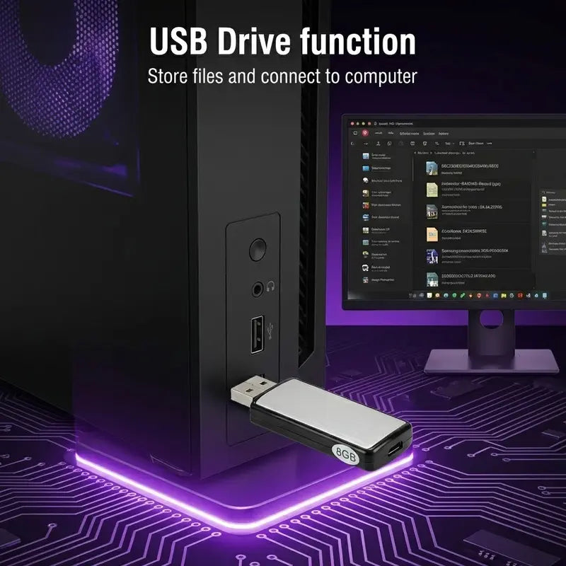 2-in-1 USB Flash Drive Portable Voice Recorder