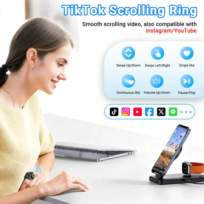 Wireless Remote Control Page Turner - Mobile Phone Video Scroller