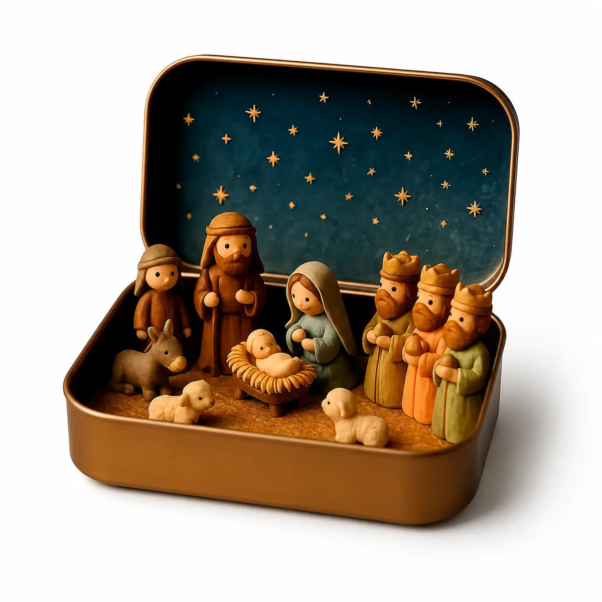 Handmade Mini Christmas Nativity Scene Ornament