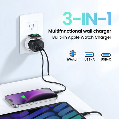 3-in-1 USB C Charger - 23W Charger for Apple Watch