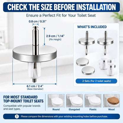 Universal Toilet Seat Expansion Screw Bolts