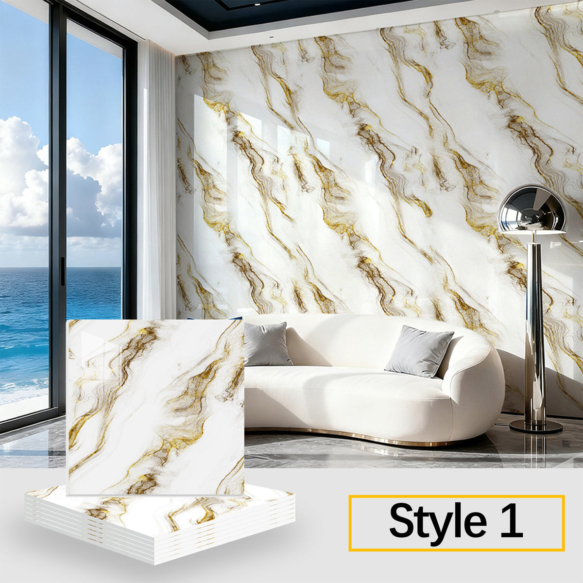 10 Pcs Waterproof Peel and Stick Wall Panels