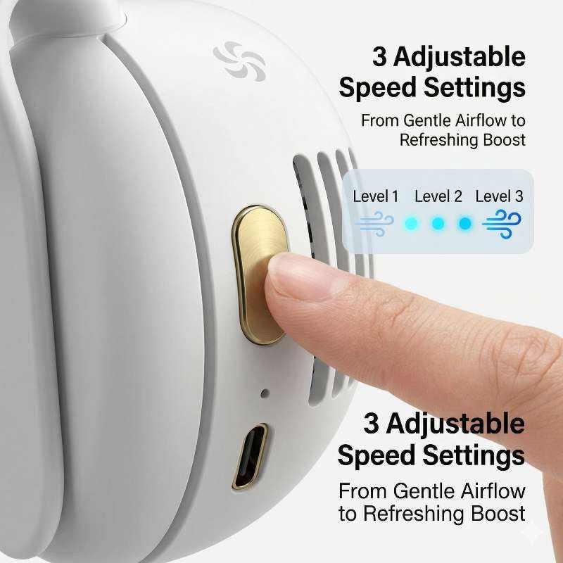 360° Rotatable Portable Mini Clip-on Fan