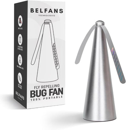 Soundless Fly Swatter with Holographic Blades – Portable Fly Fan for Bees, Wasps & Outdoor Use