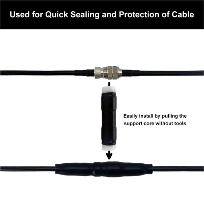 Cold Shrink Tube 6 AWG, EPTM Rubber Sleeve for Cable Insulation & Handle Repair