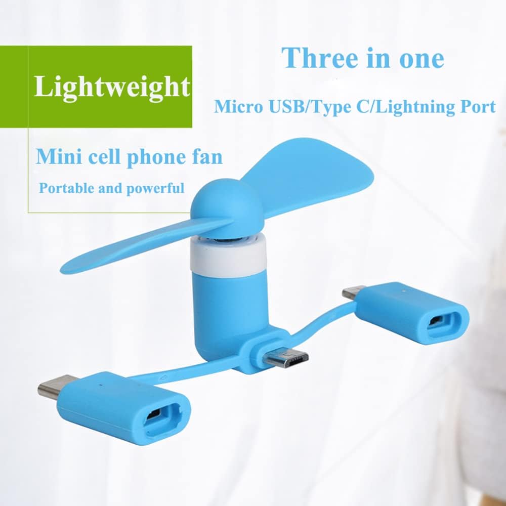 3-in-1 Portable Mobile Phone Mini Fan