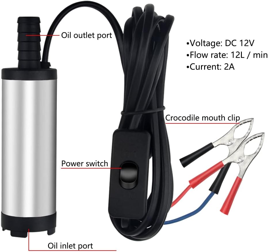 Submersible Stainless Steel Fuel Pump for Water, Kerosene, Oil