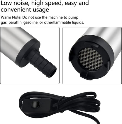 Submersible Stainless Steel Fuel Pump for Water, Kerosene, Oil