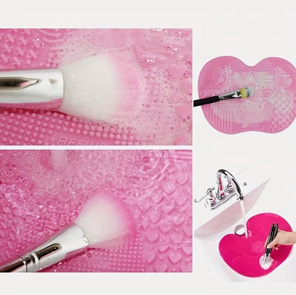 Pink Makeup Brush Cleaning Mat – Deep Clean Brushes Quickly & Effortlessly