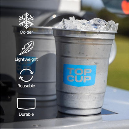 Reusable Aluminum Cold Beverage Drinking Cups, Durable & Recyclable for Parties, BBQ, Camping & Events