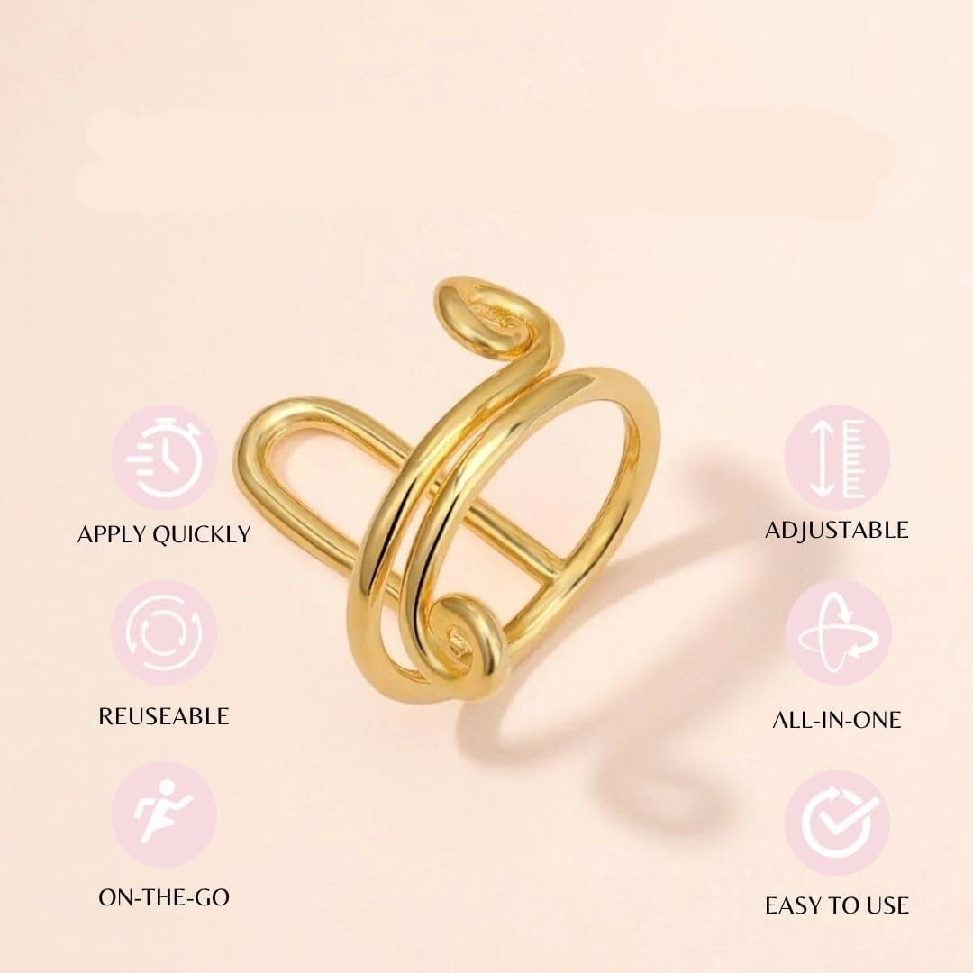 Adjustable Nail Tip Holder Rings Finger