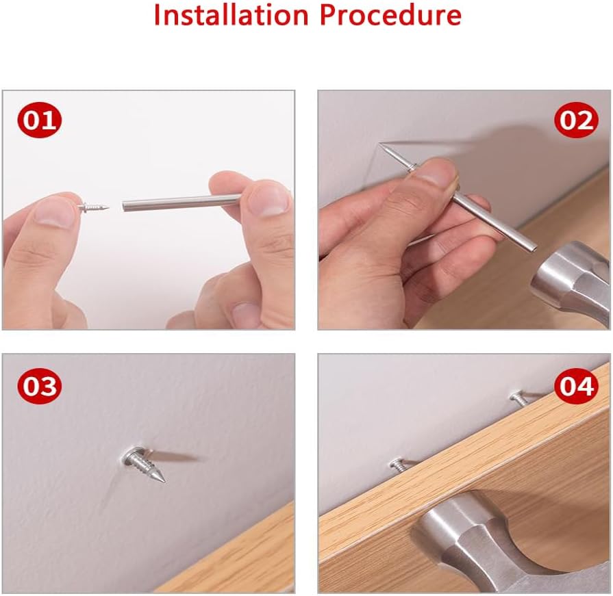 100 Double-Ended Baseboard Nails - Invisible Safety Screws