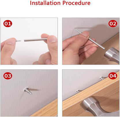 100 Double-Ended Baseboard Nails - Invisible Safety Screws