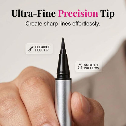 Long-Lasting Waterproof Eyeliner – 24H Smudge-Proof Smooth Application, Blackest Black