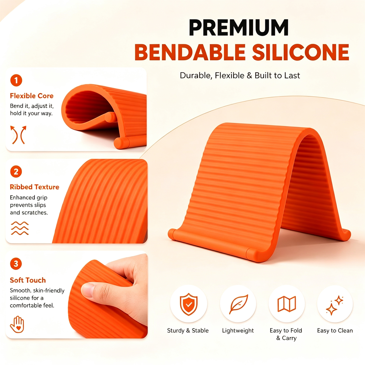 2026 New Flexible Silicone Aluminum Phone Holder