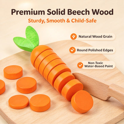 Wooden Carrot Cutting Toy
