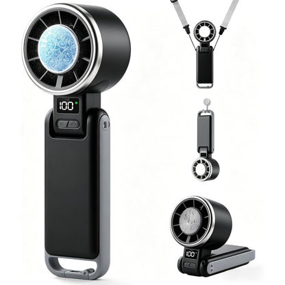 Portable Handheld Turbo Fan with Ice Cooling