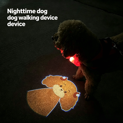 Dog Collar Projection Light / Clip-on Dog Walking Light Accessory