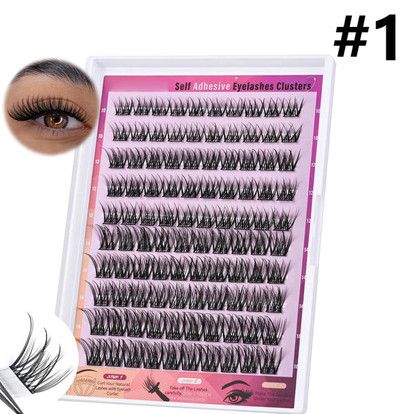 Natural Self Adhesive Reusable Clusters Lashes