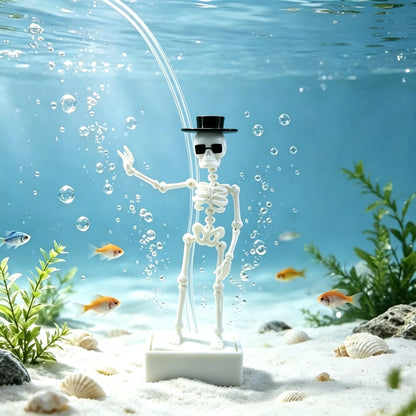 Fish Tank Decoration with Airflow Control Valve