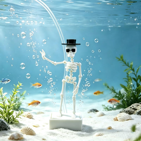 Fish Tank Decoration with Airflow Control Valve