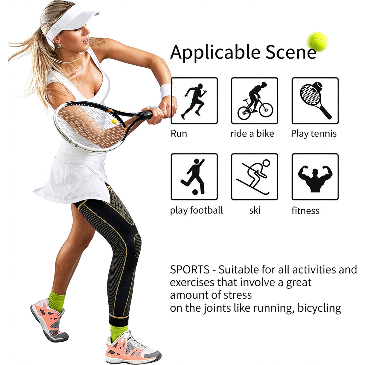 Full Leg Sleeves Protect Leg for Knee Pain Relief