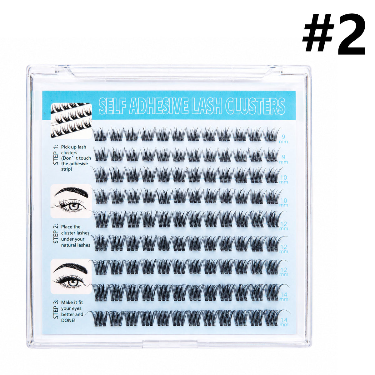 Natural Self Adhesive Reusable Clusters Lashes