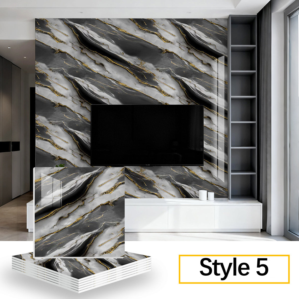 10 Pcs Waterproof Peel and Stick Wall Panels