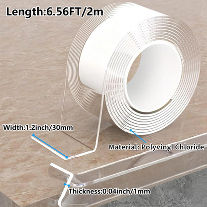 Multipurpose Double Sided Tape – Transparent Removable Tape for Walls, Posters, Crafts & Household Use