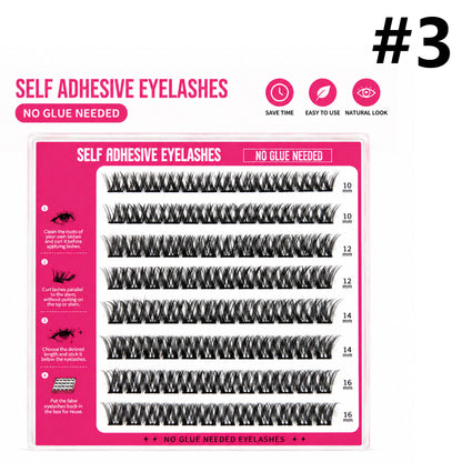 Natural Self Adhesive Reusable Clusters Lashes