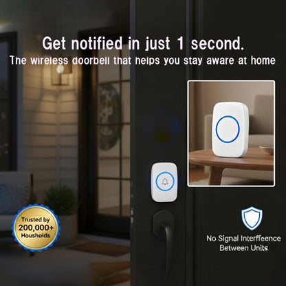 Wireless Smart Electronic Doorbell – Long-Range Call Button