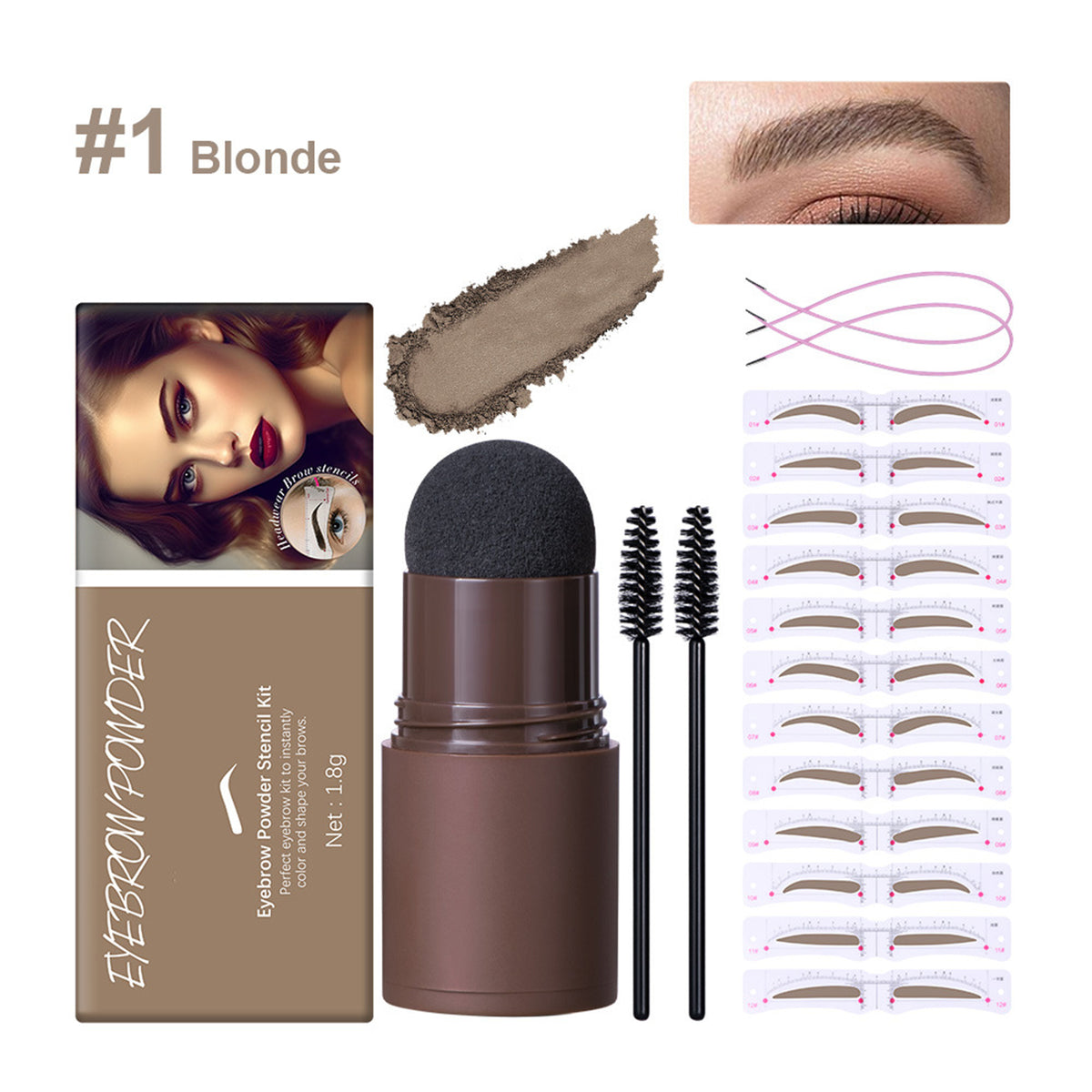 Eyebrow Stamp Stencil Kit