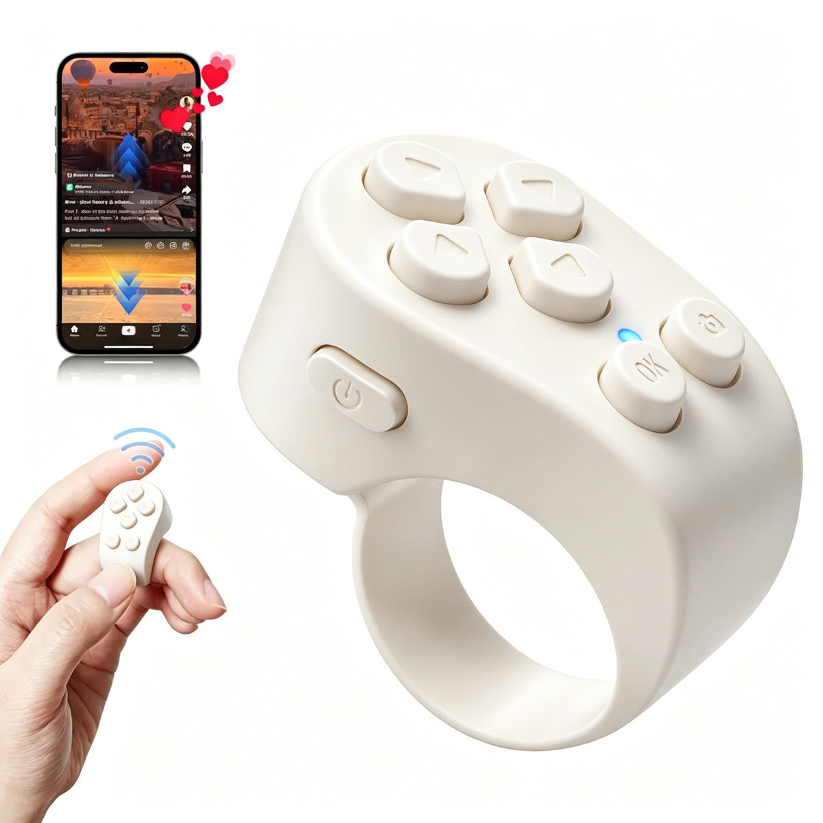 Wireless Remote Control Page Turner - Mobile Phone Video Scroller