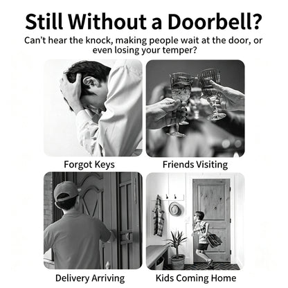 Loud Waterproof Door Bell for Home 58 Melodies, 4 Volume Levels