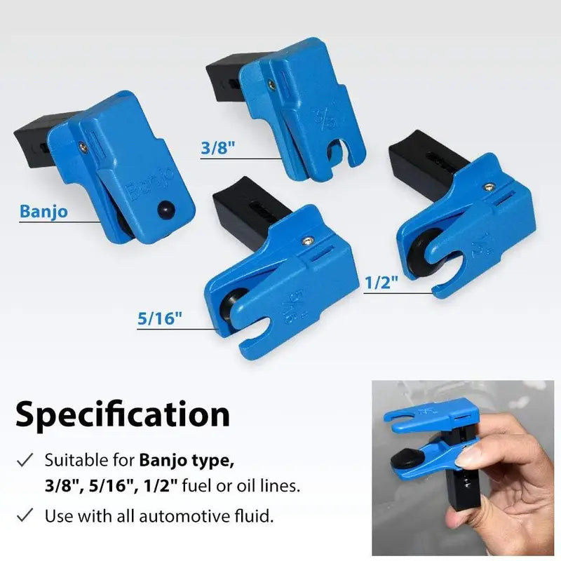 4-Count Car Brake Oil Pipe Plug & Nozzle Clamp,  Oil Change Accessory Kit