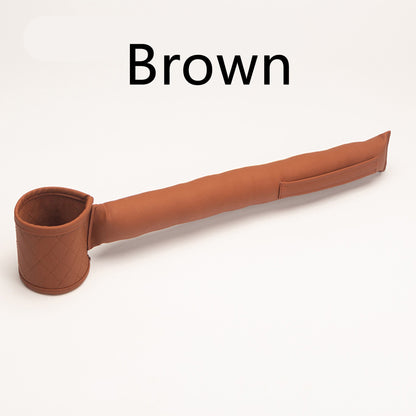 seat pocket storage strip for leak prevention