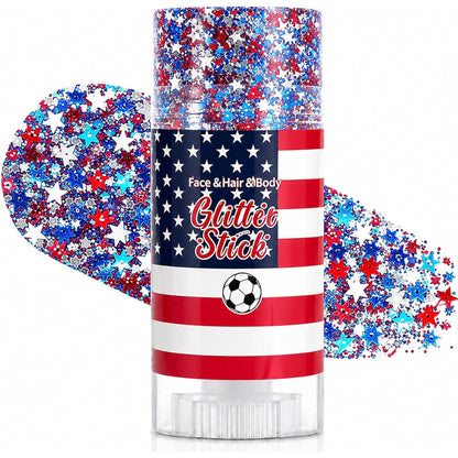 Patriotic Body Glitter Stick, Red White and Blue Glitter Stick