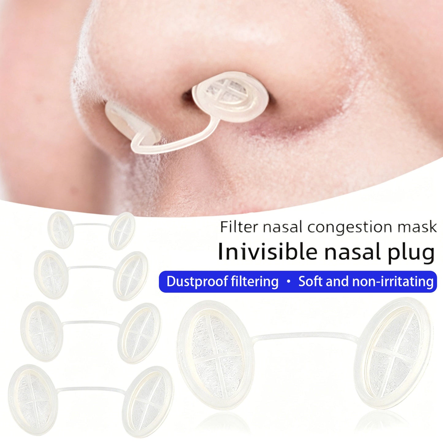 Invisible Nasal Filter for Protection Against Dust and Smog
