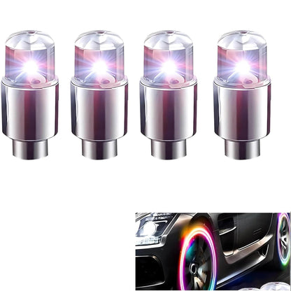 Tire Valve Stem Cap Lights Waterproof LED Light for Car Motorcycle Bike